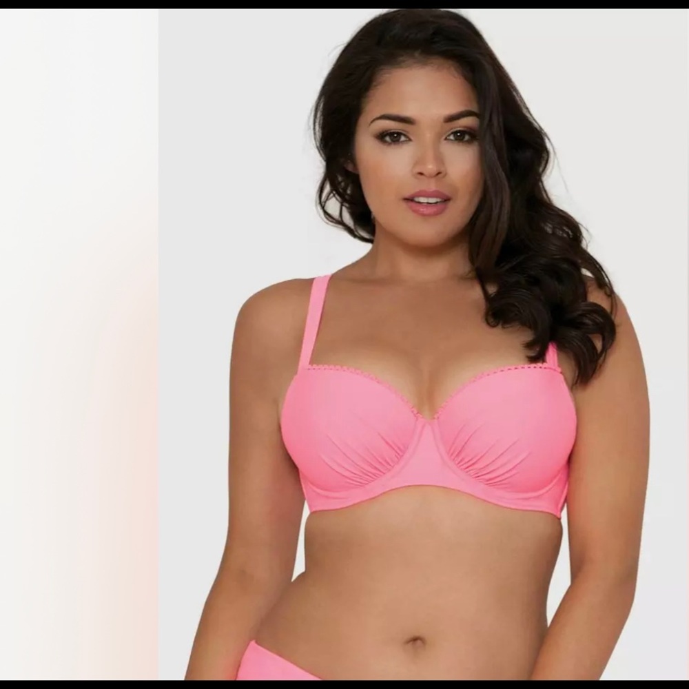 Curvy Kate Hot Pink Balconette Bikini Top 32DD (E) New With Tags